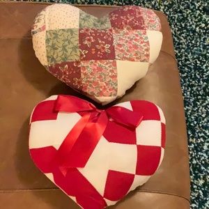 Two heart pillows